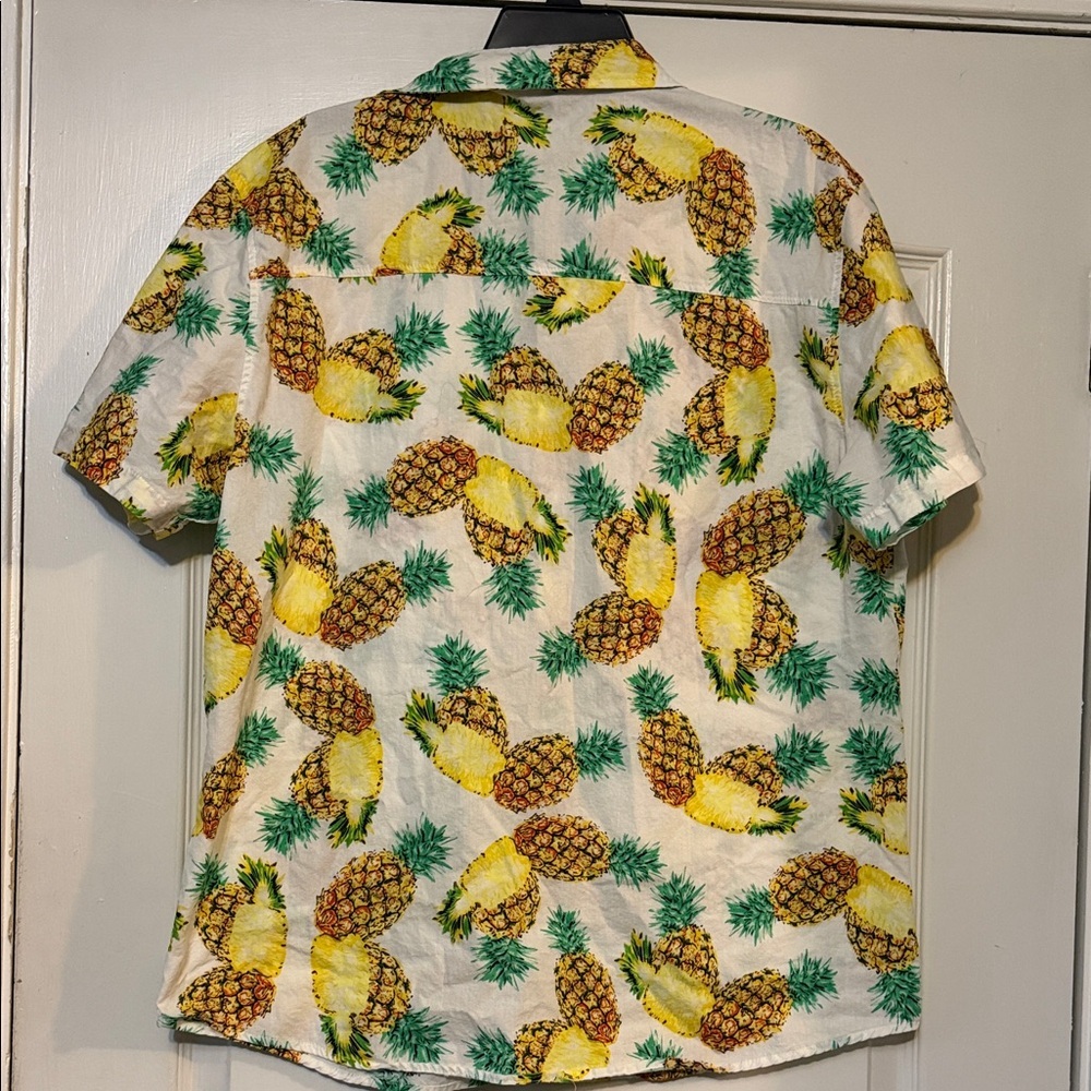 Tropical Pineapple Print Men's Casual Shirt - Picture 7 of 7